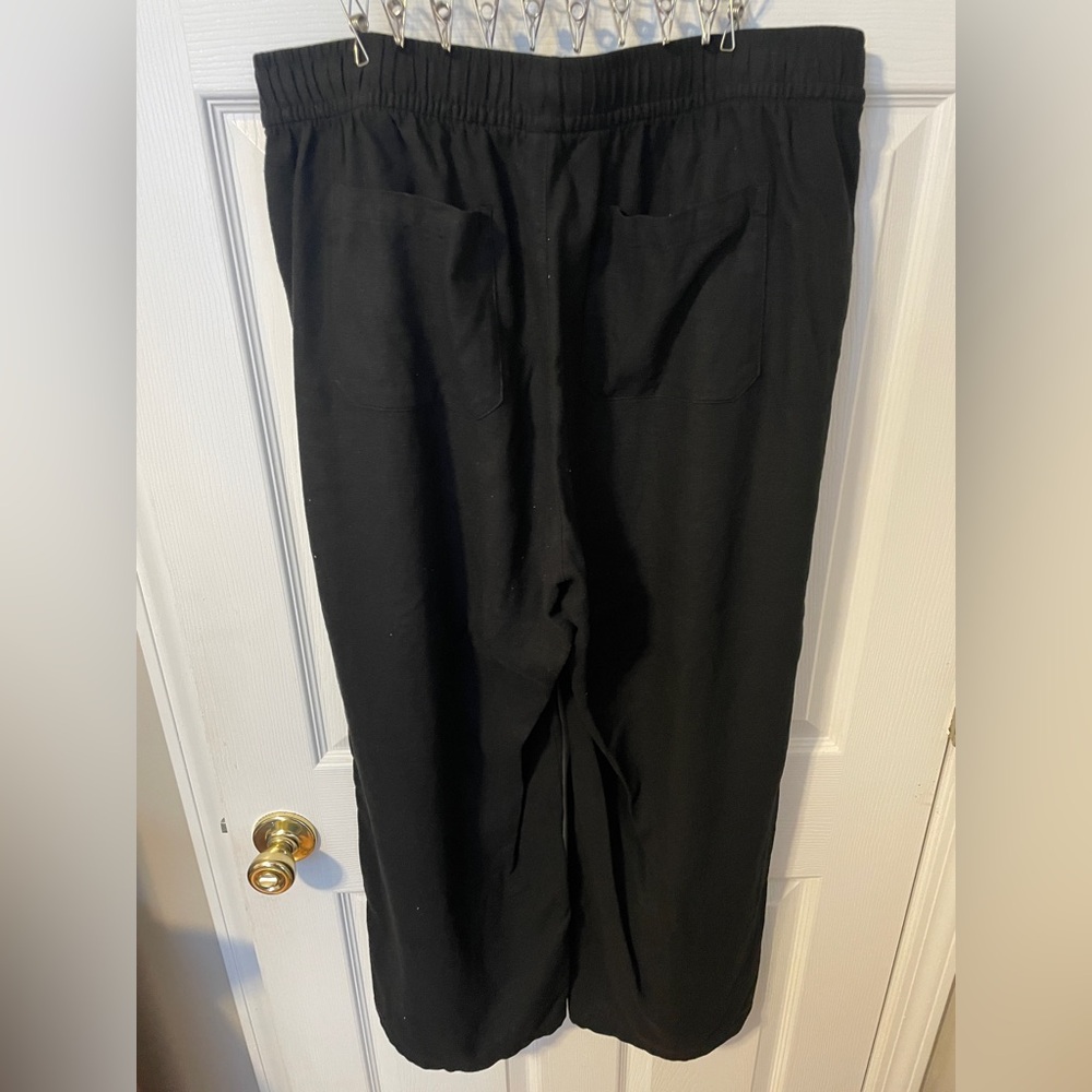 Old Navy Women’s Black Pants High Rise Wide Leg Size L - Picture 2 of 3